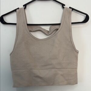 Yogalicious Tan Sports Bra Seamless Comfort